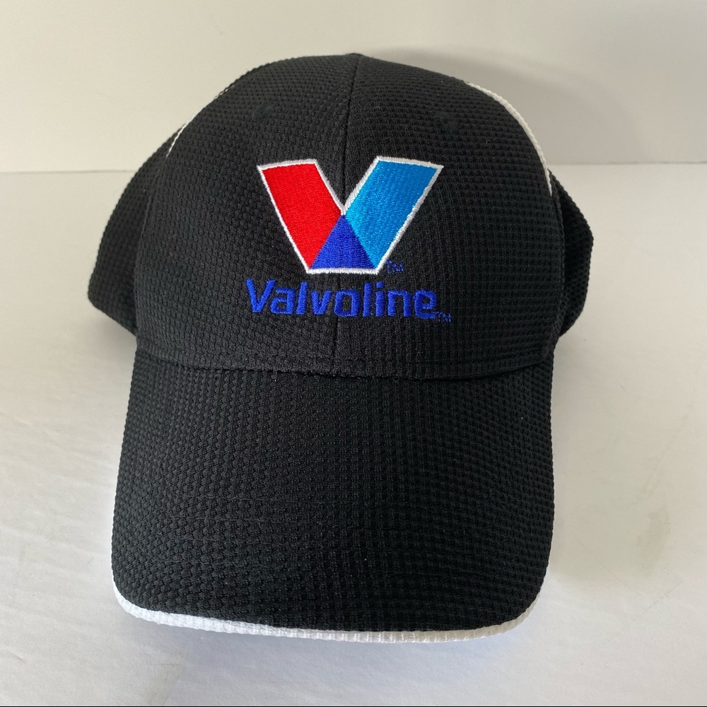 NWT Valvoline KC Caps Cool and Dry Trucker Hat Hook &Loop Adjustable Logo OSFM